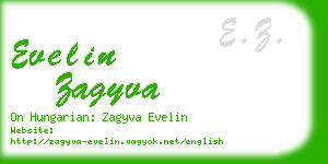 evelin zagyva business card